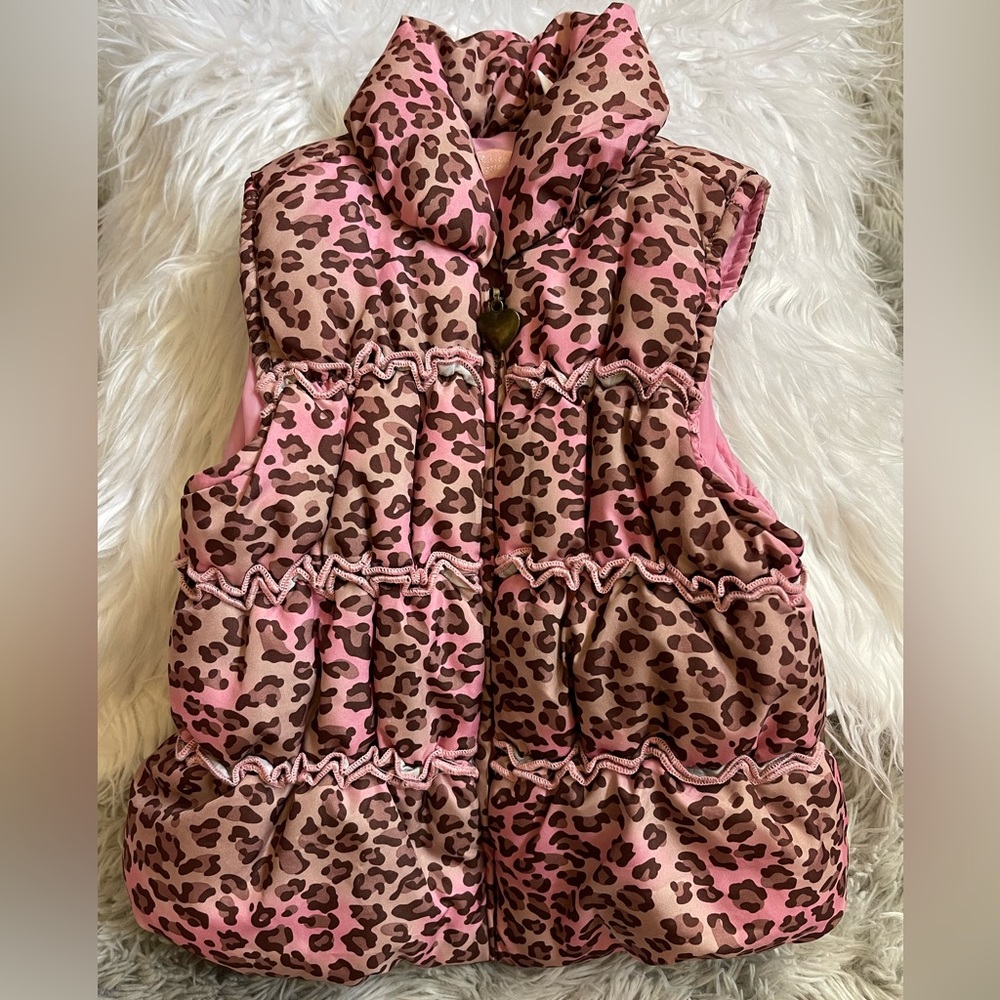 Kido Headquarters pink cheetah vest
